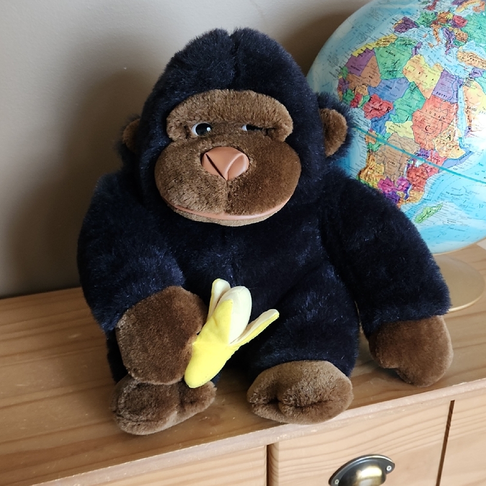 Vintage Cuddle Wit Creation Gorilla Black And  Brown